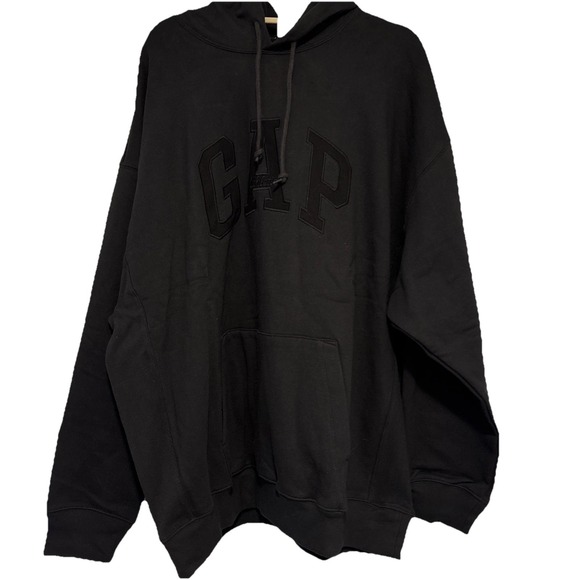 GAP Other - Gap Men's X-Large XL‎ Arch Logo Hoodie Sweatshirt Black Oversized Relaxed NWT